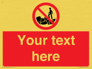 Custom No climbing on rocks